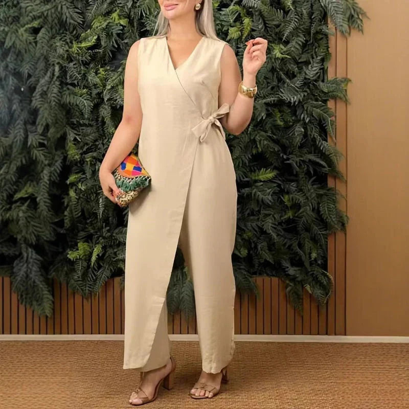 Inès | Elegant V-Neck Jumpsuit